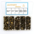 75 Sets Brass Chicago Leather Rivets Binding Screw Post Screws 6 10 12 3 Size