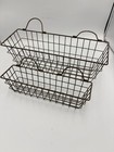 Farmhouse  Decor Wire Wall Basket Assorted Rust  2 Piece 15     12   