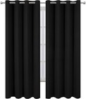 Blackout Curtains 52 X 84 Inches Long Black Curtains Set Of 2 Panels Thermal Ins