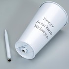 Metal Cemetery Vases  2 Pcs Grave Memorial Vases With White 