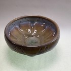Studio Pottery Footed Planter Blue Earth Tone Geometric 7 