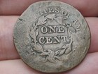 1851 Braided Hair Large Cent Penny- Flattened  About Good Details