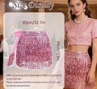 Relbcy Women s Sequin Tassel Skirt Glitter Sparkly Fringe Hip Scarf Belly Dance 