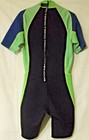 1 Piece Short O neill Wet Suit Blue Green Black No Tag For Size material As Is