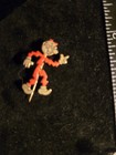 Vtg Reddy Kilowatt Red Enameled   Gold Toned Stick Pin   Lapel   Hat Pin M r 