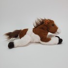 Fao Schwarz Brown   White Pinto Horse 12  Plush Stuffed Animal