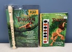 Various Vintage 1999 Tarzan   Jane Movie Items  Pencil Set  Recorder  Books