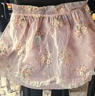Vintage Pink Feminine Hostess Sheer Two Layer Half Apron With Inside Pocket