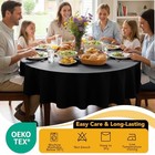 10-pack Round Tablecloths  70 Inches  Stain-resistant 70 In  10 Pack Black