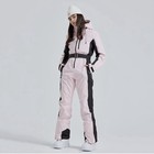 Women One Piece Ski Suits Slim Fit Overalls Jumpsuits Waterproof Winter Sz-lg