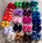   lot Of 20 Girl s 5    Inch Hairbows Hair Bows  -handmade Random Colors Kids Cute  