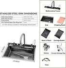 33x22 Inch Flying Rain Waterfall Household Sink Integrated With Pull-out Tap Set