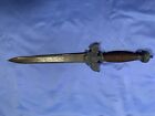 Vintage Toledo Spain Souvenir Engraved Decorative Sword Dagger Long Knife 16   