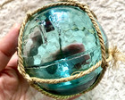 Rare Japanese Antique Glass Float     Embossed    ii    Mark     Molded Two-piece Design
