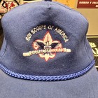 Vtg Boy Scouts Of America   Character Counts Blue Rope Strap Back Hat Cap