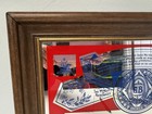 Vintage Budweiser King Of Beers  Wood Framed Beer Bar Mirror 14 25 x 11 25 