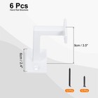 6 Pcs Fixed Steel Square Hand Rail Brackets Holder For Staircase Stair  White