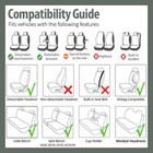 For Ford F150 F250 F350 Leather Seat Cover Full Set Front Rear 5 Seats Protector