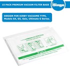 15  5 Pack 204814 Hepa Filter Bags Plus Belts  For Kirby Vacuum 
