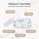 1000pcs 5g White Cosmetic Empty Jar Pot Eyeshadow Makeup Face Cream Lip Balm 5ml