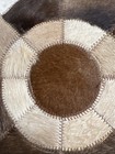 Cowhide Leather Trivet Coaster Gaucho Patchwork Design 11 5  Round Wall Hanging