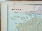 Vintage 1891 Brooklyn New York Map 14 x11    Old Antique Original Red Hook