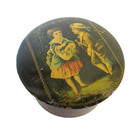 Antique Mauchline Black Laquerware Fortune Telling Thread Box