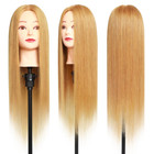 Mannequin Head 100  Real Hair Styling Training 24-27inch Manikin Cosmetology Hai