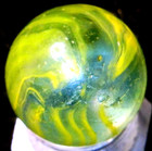     vintage Christensen Agate Company Exotic Striped Transparent Marble  60     