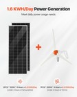 Vevor 12v 400w Solar Wind Power Kit 2pcs 100w Solar Panels 200w Wind Turbine