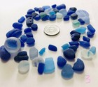 Rare Color Genuine Surf Tumbled Sea Glass  From Japan Cobalt Blue