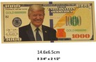 Gold Foil Us Donald Trump  1000 Dollar Bill Republican Collection Novelty Note    