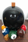 Vintage Billiards Pool 8 Ball Light Works  Chalk Table Lamp 8   