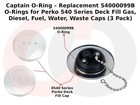 54000099b O-rings For Perko 540 Series Deck Fill Caps Gas  Diesel  Water  3pk 