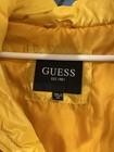 Guess Yellow Hooded Puffer Winter Jacket Zip Front Size Xxl   2x