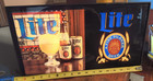 Vintage Miller Lite Beer Light Up Sign    a Fine Pilsner Beer  Bar Man Cave 1983