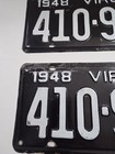 1948 Virginia License Plate Pair - Good Condition
