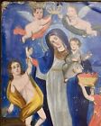 Beautifully Preserved  Antique Painting   Retablo  The Most Holy Mother Of Light