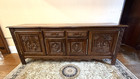 French Antique Oak Britany  Sideboard   Tv Stand  buffet Cabinet W  Keys