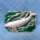 Humpback Whale Belt Buckle Baleen Ocean Spirit Animal Vtg 80s Siskiyou    gmp761