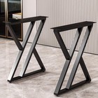 Industrial Metal Dining Table Legs - 28  Black Cast Iron Desk Base  Triangle Sha