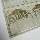 4 Vintage Gold Embossed Ex-libris Book Plate   Stickers
