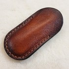 Leather Folding Knife Slip handmade Dyed And Oiled 4 x2  