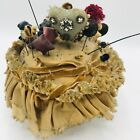Antique Victorian Hat Pin Cushion Hat Pins Primitive Folk Agnes Crowther  Sewing
