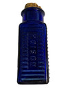 Poison Bottle 1910 Skull   Crossbones Poison Cobalt Blue Bottle