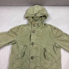 Vintage Us Military Overcoat Parka Small Green Talon 1951 Korean War Air Force