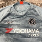 Nike Chelsea Fc 2018-2019 Third Jersey Light Blue Yokohama Tyres Men s Size M