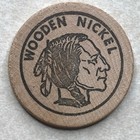 Hangtown Coins Placerville Ca California Wooden Nickel Token T4238