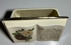 Vtg Lord   s Prayer Ceramic Pocket Planter Desk Rose Decor 3 5   x5   