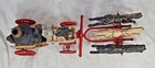 Vintage Large Cast Iron 3 Horse Fire Pumper Wagon 21  Length